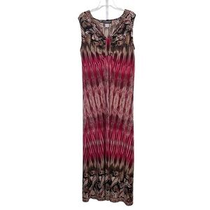Pyramid Collection Paisley Maxi‎ Dress XL Boho